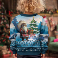 Personalized Native American Santa Claus Kid Ugly Christmas Sweater Merry Christmas 2025 - Wonder Print Shop