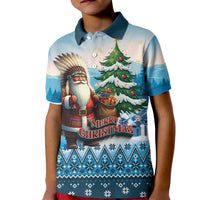 Personalized Native American Santa Claus Kid Polo Shirt Merry Christmas - Wonder Print Shop
