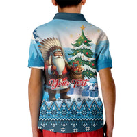 Personalized Native American Santa Claus Kid Polo Shirt Merry Christmas - Wonder Print Shop