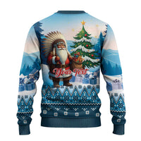 Personalized Native American Santa Claus Ugly Christmas Sweater Merry Christmas 2025 - Wonder Print Shop