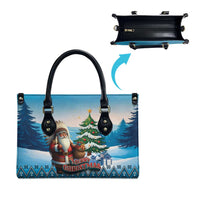 Native American Santa Claus Leather Bag Merry Christmas - Wonder Print Shop