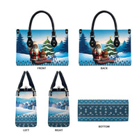 Native American Santa Claus Leather Bag Merry Christmas - Wonder Print Shop