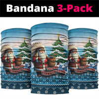Native American Santa Claus Neck Gaiter Merry Christmas - Wonder Print Shop