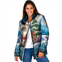 Personalized Native American Santa Claus Padded Jacket Merry Christmas - Wonder Print Shop