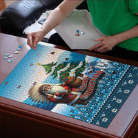 Native American Santa Claus Puzzle Merry Christmas - Wonder Print Shop