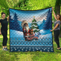 Native American Santa Claus Quilt Merry Christmas - Wonder Print Shop