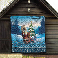 Native American Santa Claus Quilt Merry Christmas - Wonder Print Shop