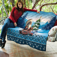 Native American Santa Claus Quilt Merry Christmas - Wonder Print Shop