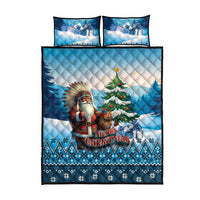 Native American Santa Claus Quilt Bed Set Merry Christmas - Wonder Print Shop
