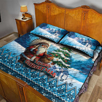 Native American Santa Claus Quilt Bed Set Merry Christmas - Wonder Print Shop