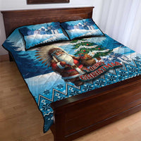 Native American Santa Claus Quilt Bed Set Merry Christmas - Wonder Print Shop