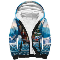 Personalized Native American Santa Claus Sherpa Hoodie Merry Christmas - Wonder Print Shop