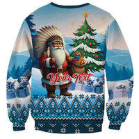 Personalized Native American Santa Claus Sweatshirt Merry Christmas - Wonder Print Shop