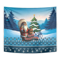 Native American Santa Claus Tapestry Merry Christmas - Wonder Print Shop
