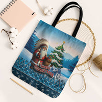 Native American Santa Claus Tote Bag Merry Christmas - Wonder Print Shop