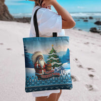 Native American Santa Claus Tote Bag Merry Christmas - Wonder Print Shop