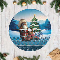 Native American Santa Claus Tree Skirt Merry Christmas 2025 - Wonder Print Shop