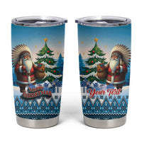 Personalized Native American Santa Claus Tumbler Cup Merry Christmas - Wonder Print Shop