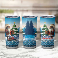 Personalized Native American Santa Claus Tumbler Cup Merry Christmas - Wonder Print Shop