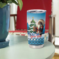 Personalized Native American Santa Claus Tumbler Cup Merry Christmas - Wonder Print Shop