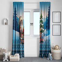 Native American Santa Claus Window Curtain Merry Christmas - Wonder Print Shop