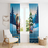 Native American Santa Claus Window Curtain Merry Christmas - Wonder Print Shop