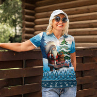 Personalized Native American Santa Claus Women Polo Shirt Merry Christmas - Wonder Print Shop