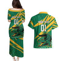 Custom Jamaica Cricket Tallawahs Couples Matching Puletasi and Hawaiian Shirt Fi Wi Tallawahs Champions - Wonder Print Shop