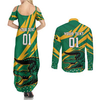 Custom Jamaica Cricket Tallawahs Couples Matching Summer Maxi Dress and Long Sleeve Button Shirt Fi Wi Tallawahs Champions - Wonder Print Shop