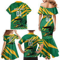 Custom Jamaica Cricket Tallawahs Family Matching Mermaid Dress and Hawaiian Shirt Fi Wi Tallawahs Champions - Wonder Print Shop