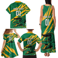 Custom Jamaica Cricket Tallawahs Family Matching Tank Maxi Dress and Hawaiian Shirt Fi Wi Tallawahs Champions - Wonder Print Shop
