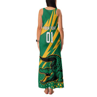 Custom Jamaica Cricket Tallawahs Family Matching Tank Maxi Dress and Hawaiian Shirt Fi Wi Tallawahs Champions - Wonder Print Shop