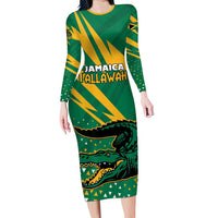 Custom Jamaica Cricket Tallawahs Long Sleeve Bodycon Dress Fi Wi Tallawahs Champions - Wonder Print Shop