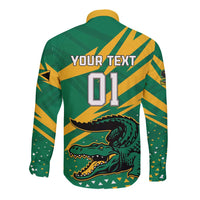 Custom Jamaica Cricket Tallawahs Long Sleeve Button Shirt Fi Wi Tallawahs Champions - Wonder Print Shop