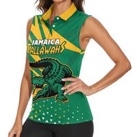 Custom Jamaica Cricket Tallawahs Women Sleeveless Polo Shirt Fi Wi Tallawahs Champions - Wonder Print Shop