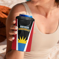Custom Antigua Cricket Hawksbills 4 in 1 Can Cooler Tumbler Each Endeavouring All Achieving - Wonder Print Shop