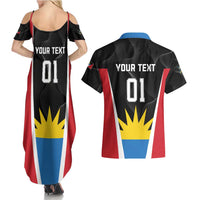 Custom Antigua Cricket Hawksbills Couples Matching Summer Maxi Dress and Hawaiian Shirt Each Endeavouring All Achieving - Wonder Print Shop