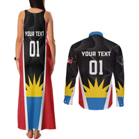 Custom Antigua Cricket Hawksbills Couples Matching Tank Maxi Dress and Long Sleeve Button Shirt Each Endeavouring All Achieving - Wonder Print Shop