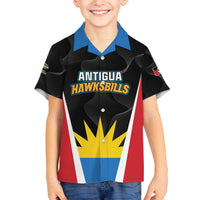 Custom Antigua Cricket Hawksbills Family Matching Off The Shoulder Long Sleeve Dress and Hawaiian Shirt Each Endeavouring All Achieving - Wonder Print Shop