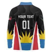 Custom Antigua Cricket Hawksbills Long Sleeve Polo Shirt Each Endeavouring All Achieving - Wonder Print Shop