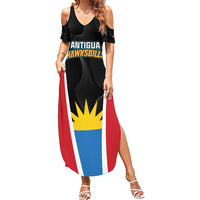 Custom Antigua Cricket Hawksbills Summer Maxi Dress Each Endeavouring All Achieving - Wonder Print Shop