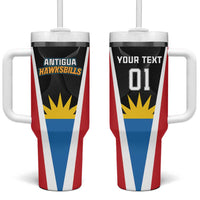 Custom Antigua Cricket Hawksbills Tumbler With Handle Each Endeavouring All Achieving - Wonder Print Shop