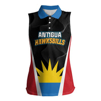 Custom Antigua Cricket Hawksbills Women Sleeveless Polo Shirt Each Endeavouring All Achieving - Wonder Print Shop