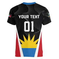 Custom Antigua Cricket Hawksbills Women V-Neck T-Shirt Each Endeavouring All Achieving - Wonder Print Shop