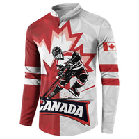 Custom Canada Ice Hockey Team Button Sweatshirt Maple Leaf Go Champions