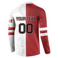 Custom Canada Ice Hockey Team Button Sweatshirt Maple Leaf Go Champions