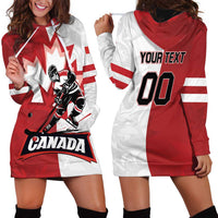 Custom Canada Ice Hockey Team Hoodie Dress Maple Leaf Go Champions