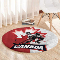 Canada Ice Hockey Team Round Carpet Maple Leaf Go Champions