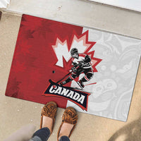 Canada Ice Hockey Team Rubber Doormat Maple Leaf Go Champions