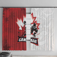 Canada Ice Hockey Team Window Curtain Maple Leaf Go Champions